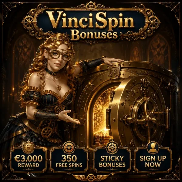 Gearing Grace enthüllt VinciSpin Bonus-Tresor mit goldenen Belohnungen und leuchtenden Freispielen