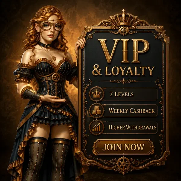 Elegantes VIP-Zertifikat zeigt VinciSpin Treueprogramm mit exklusivem wöchentlichem Cashback