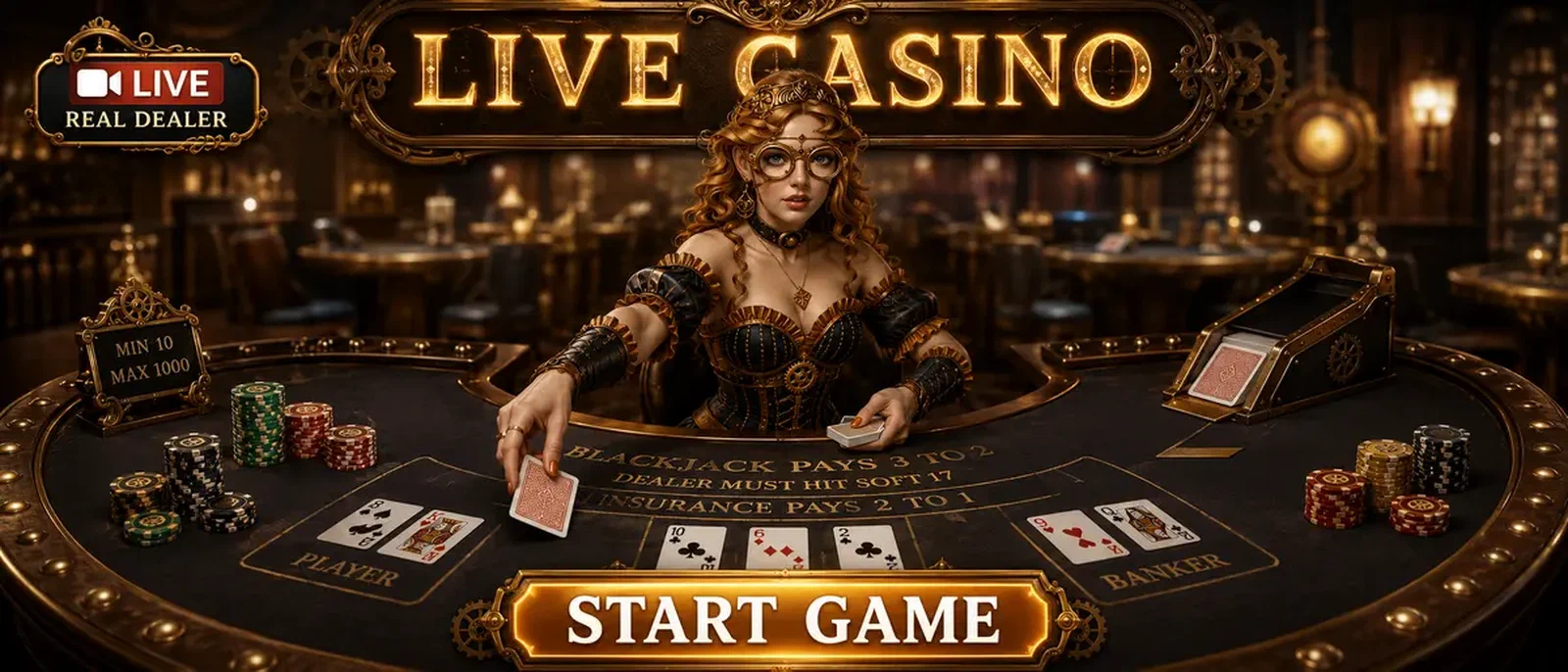 VinciSpin Live Casino - Echte Dealer, Echtzeit-Gaming